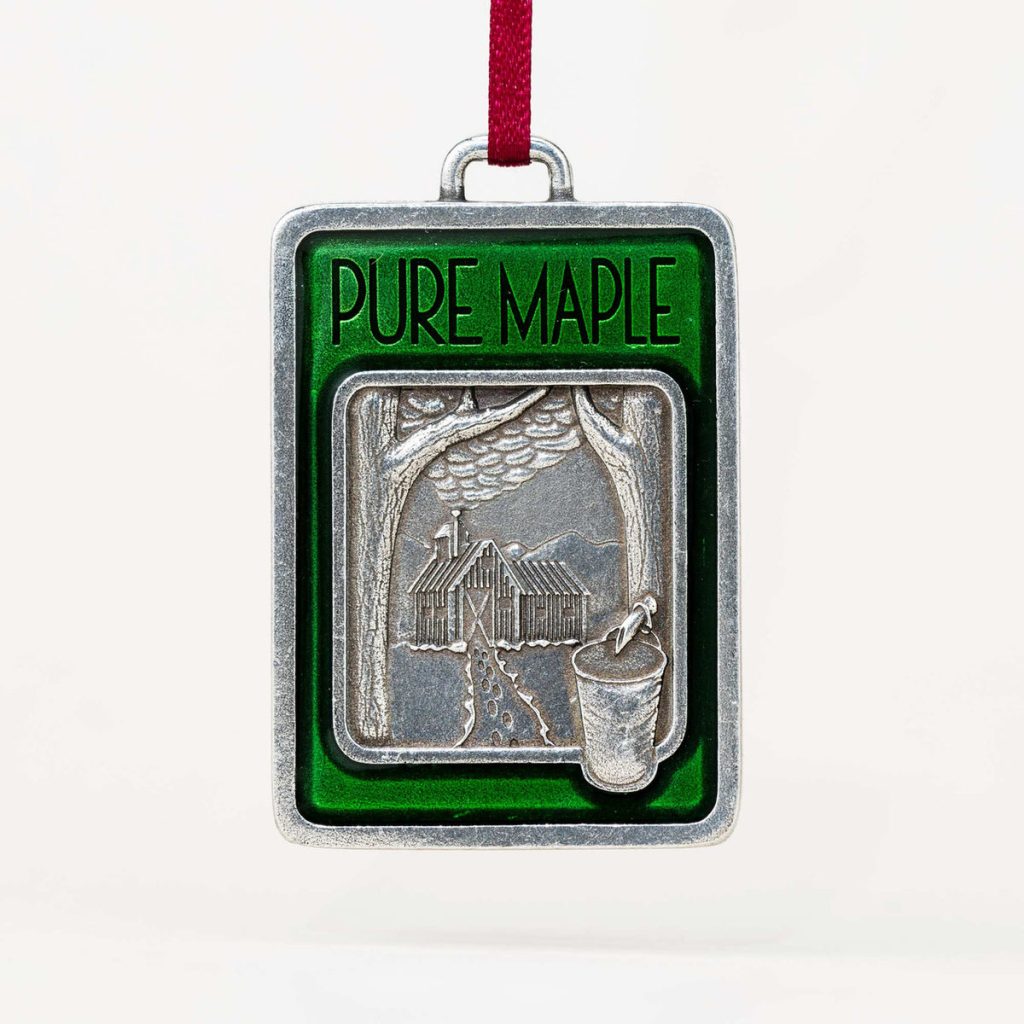 Pure Maple Boxed Pewter Ornament