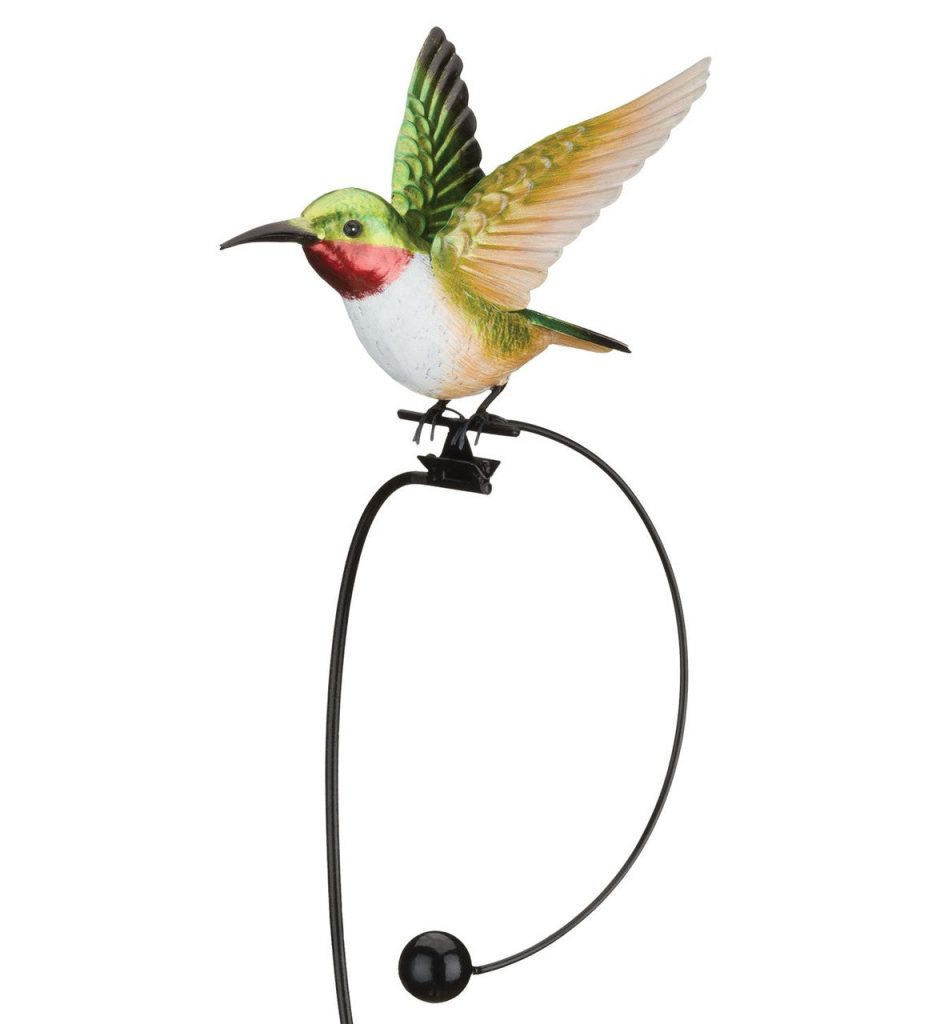 Rocker Hummingbird Garden Stake – Ruby Throated