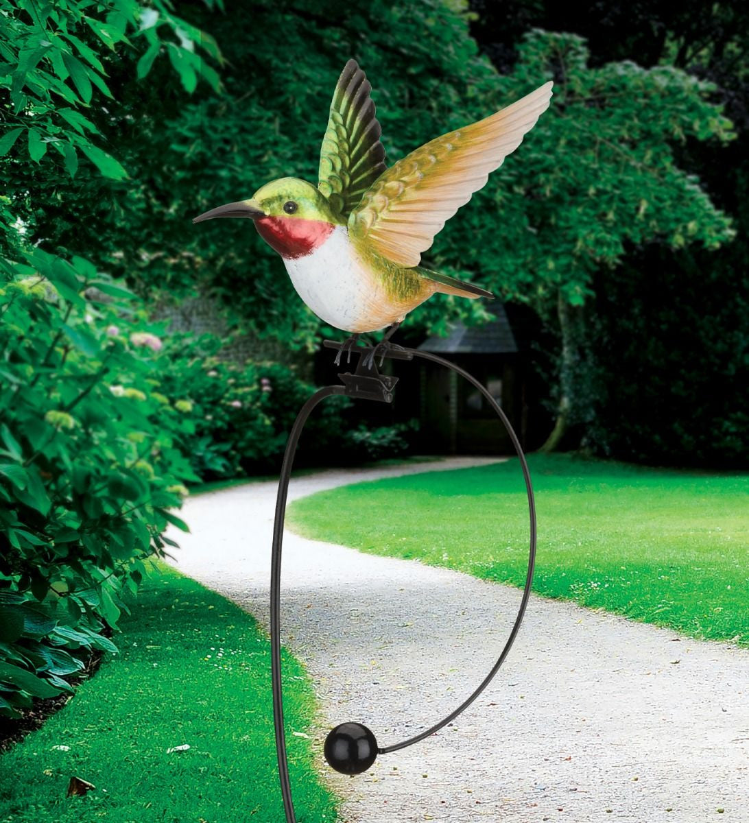 Rocker Hummingbird Garden Stake – Ruby Throated - Image 4