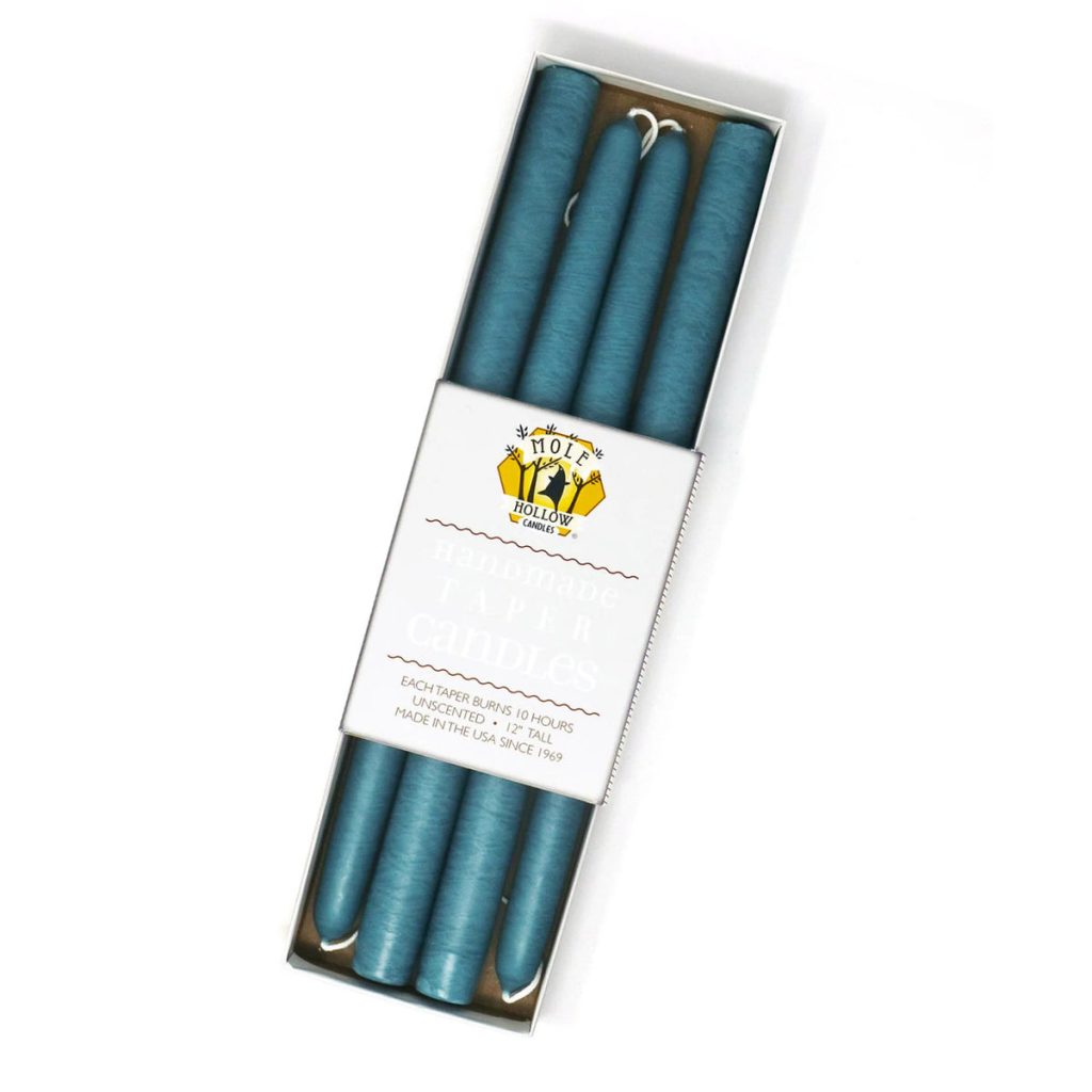 12″ Taper Candle – Colonial Blue – 2 Pair Box