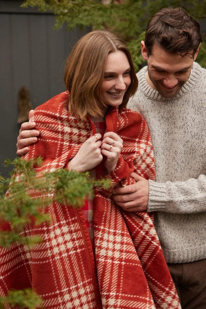 Desert Red Plaid Blanket