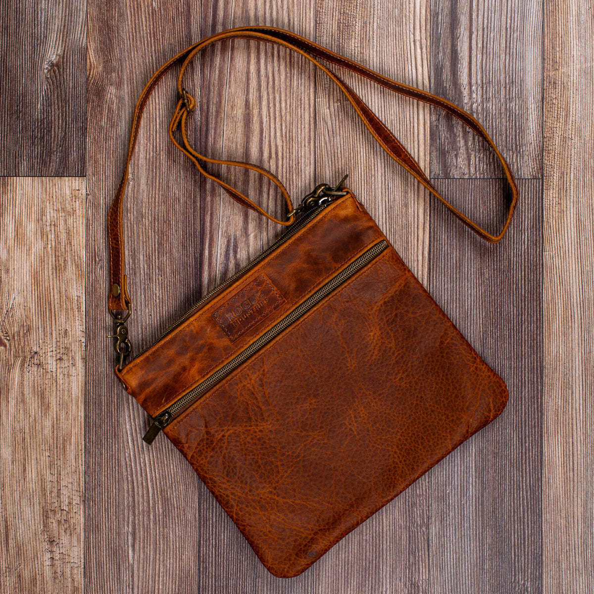 Ellis River Crossbody Bag in Bison Leather