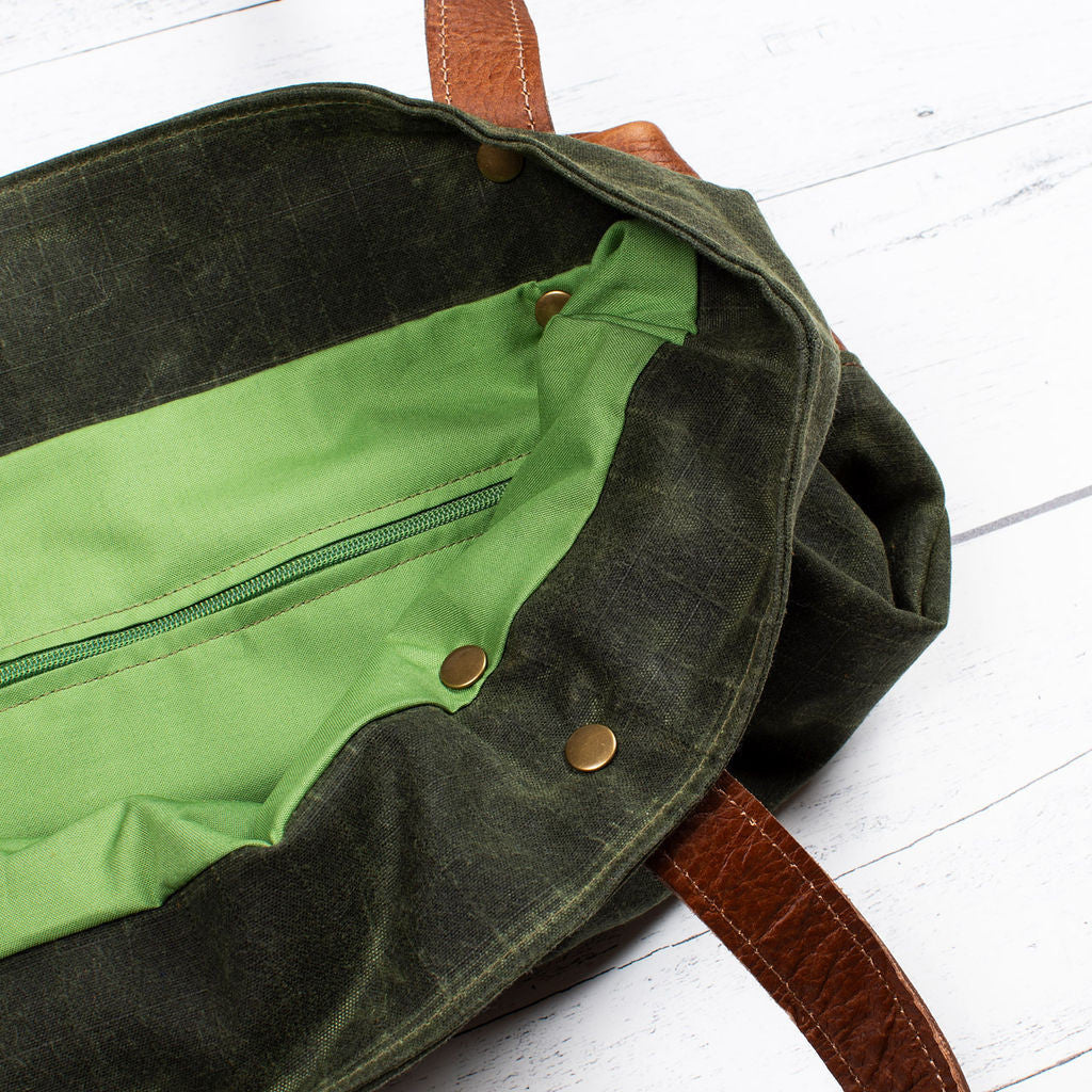 Saco River Tote Bag – Green - Image 7