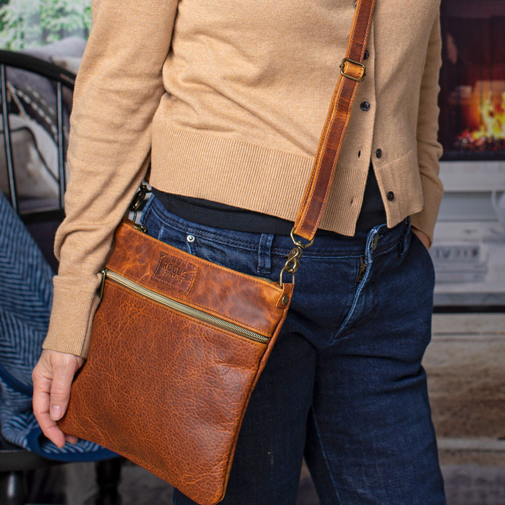 Ellis River Crossbody Bag in Bison Leather - Image 2
