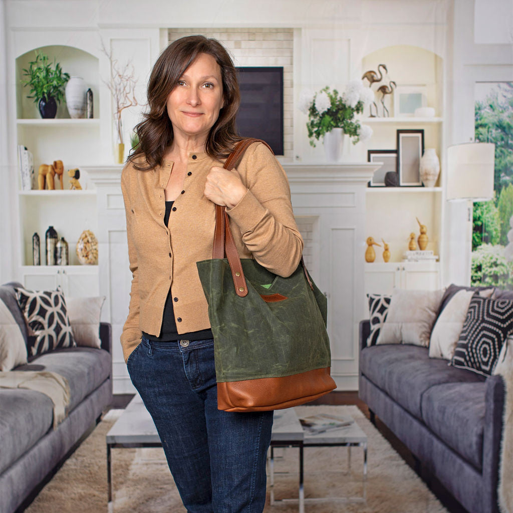 Saco River Tote Bag – Green - Image 4