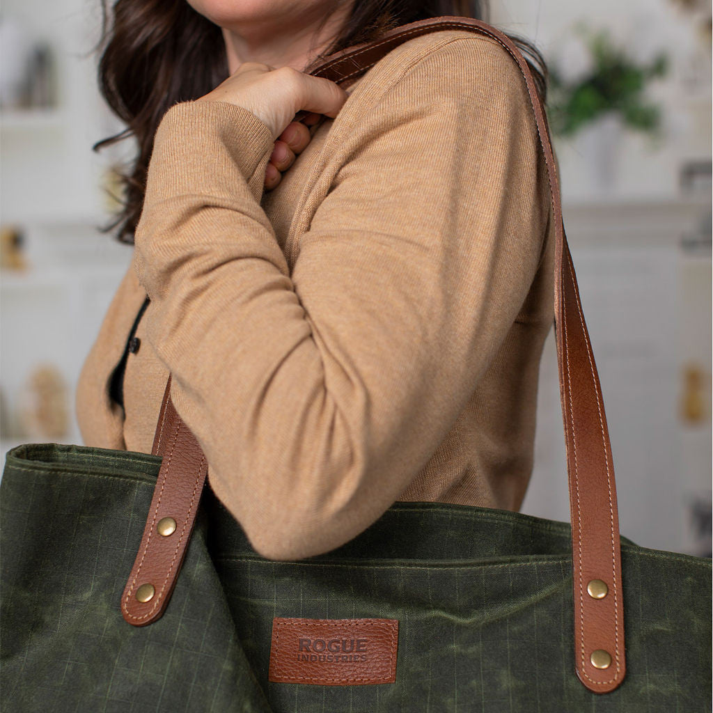 Saco River Tote Bag – Green - Image 9