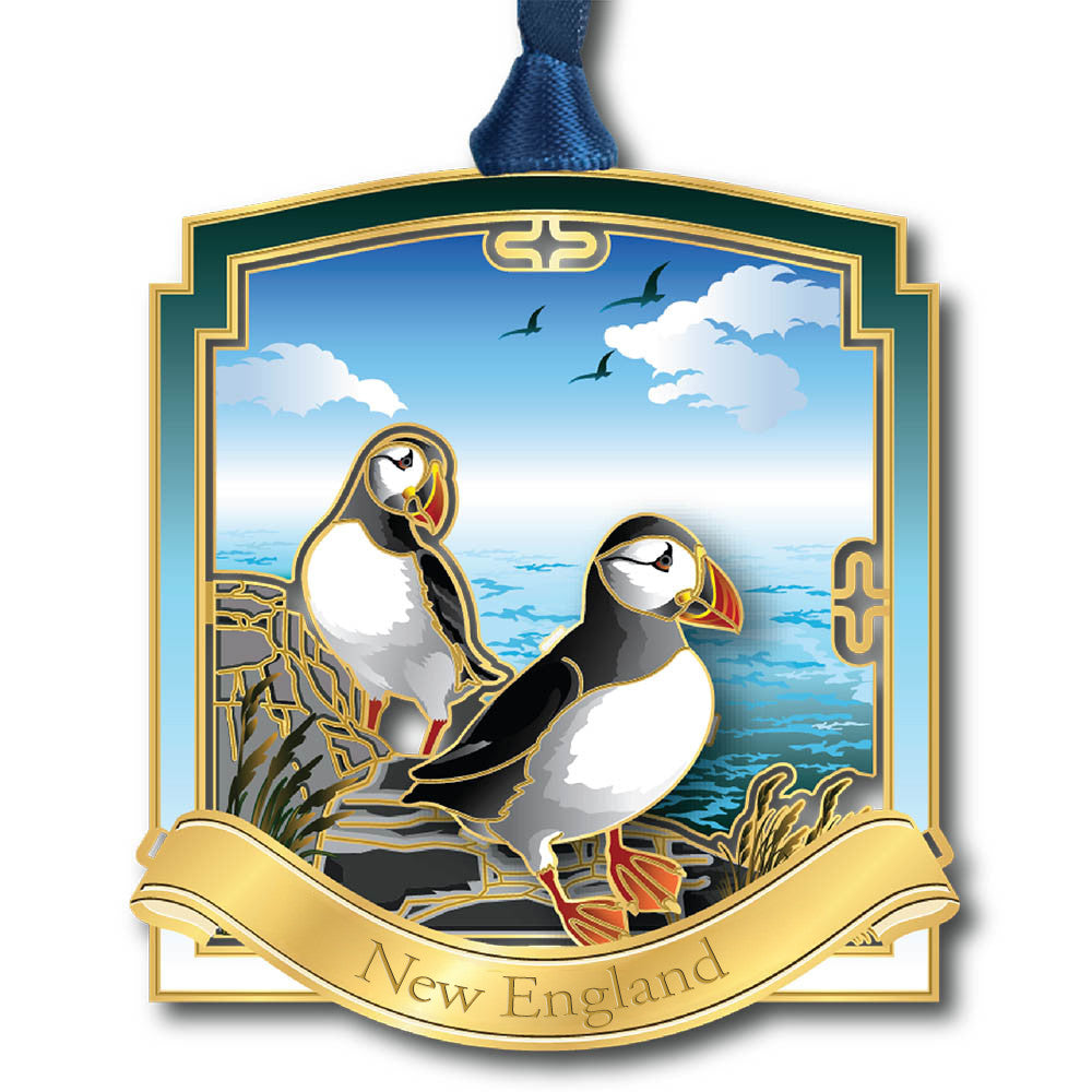 Puffins New England Ornament