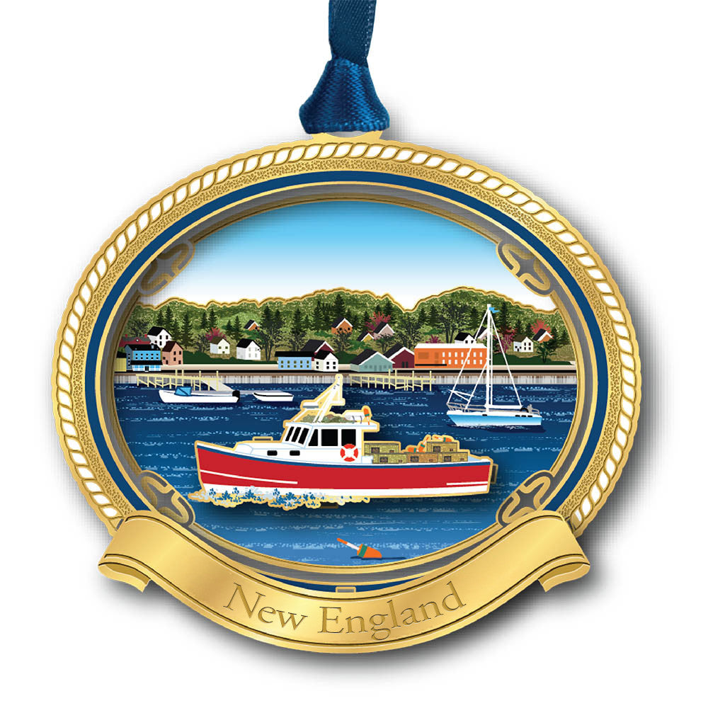 Lobster Boat New England Ornament