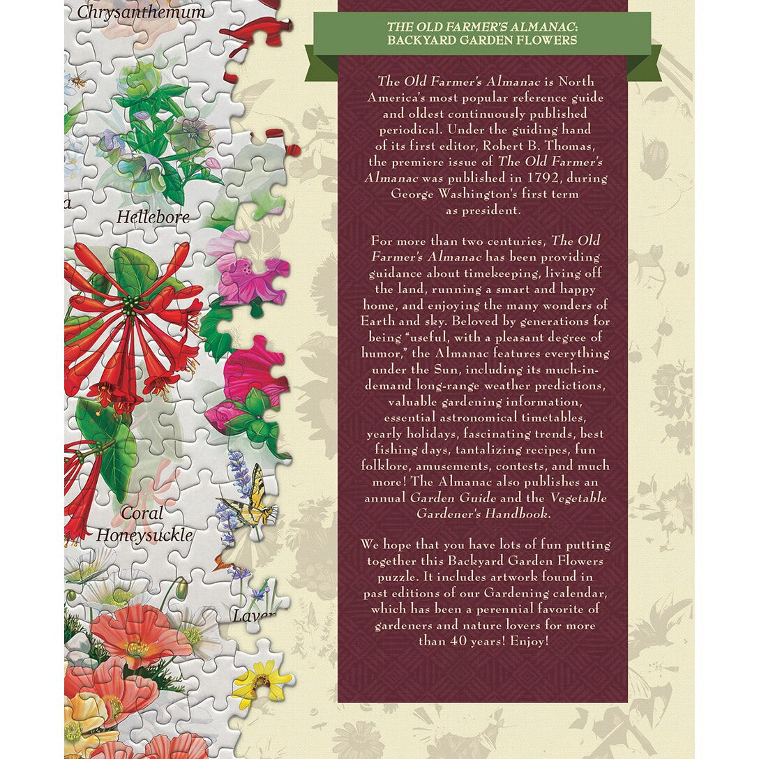 The Old Farmer’s Almanac – Garden Florals 1000pc Puzzle - Image 3