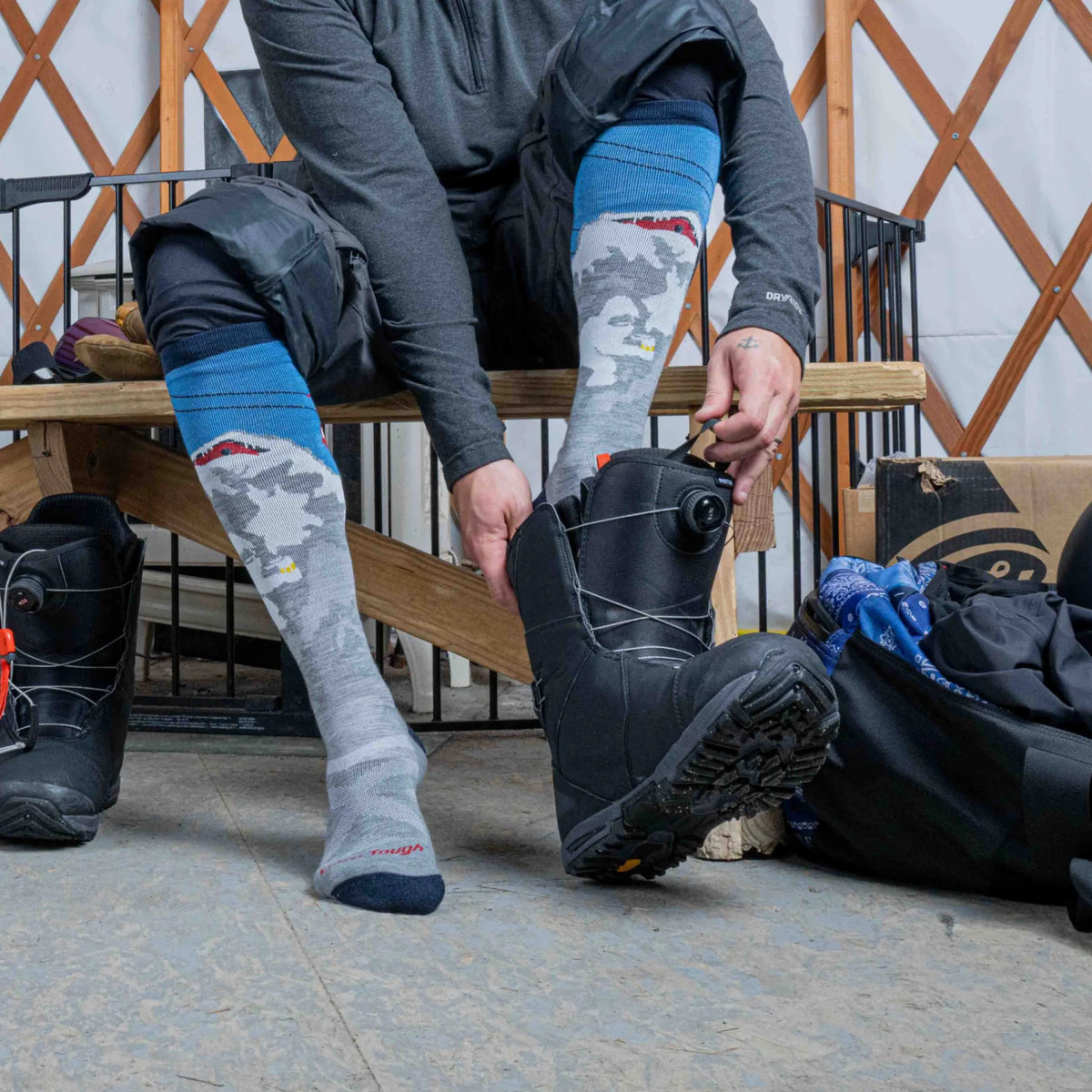 Men’s Heady Yeti Over the Calf Sock - Image 2