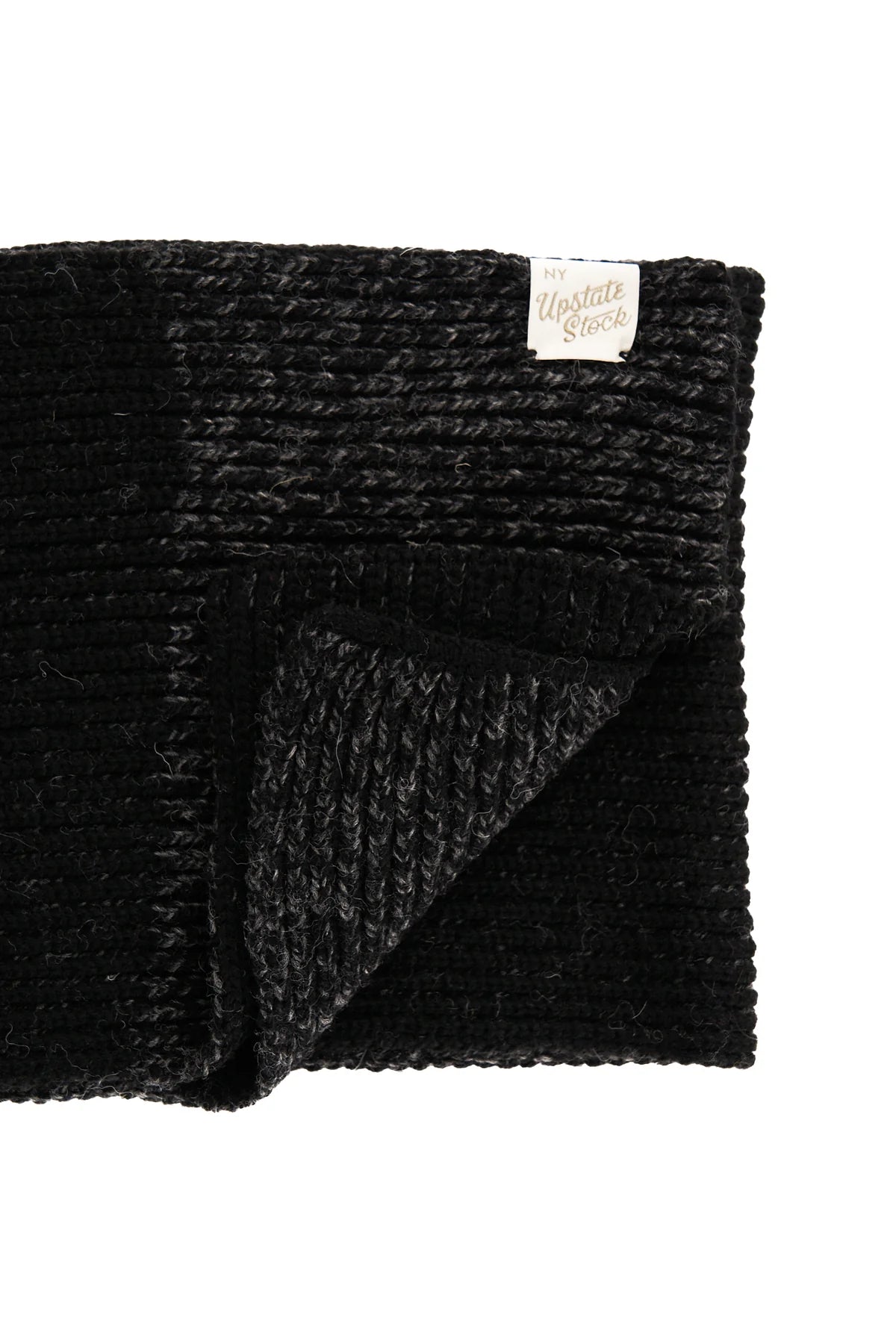 U.S. Ragg Wool Scarf – Black Melange - Image 4