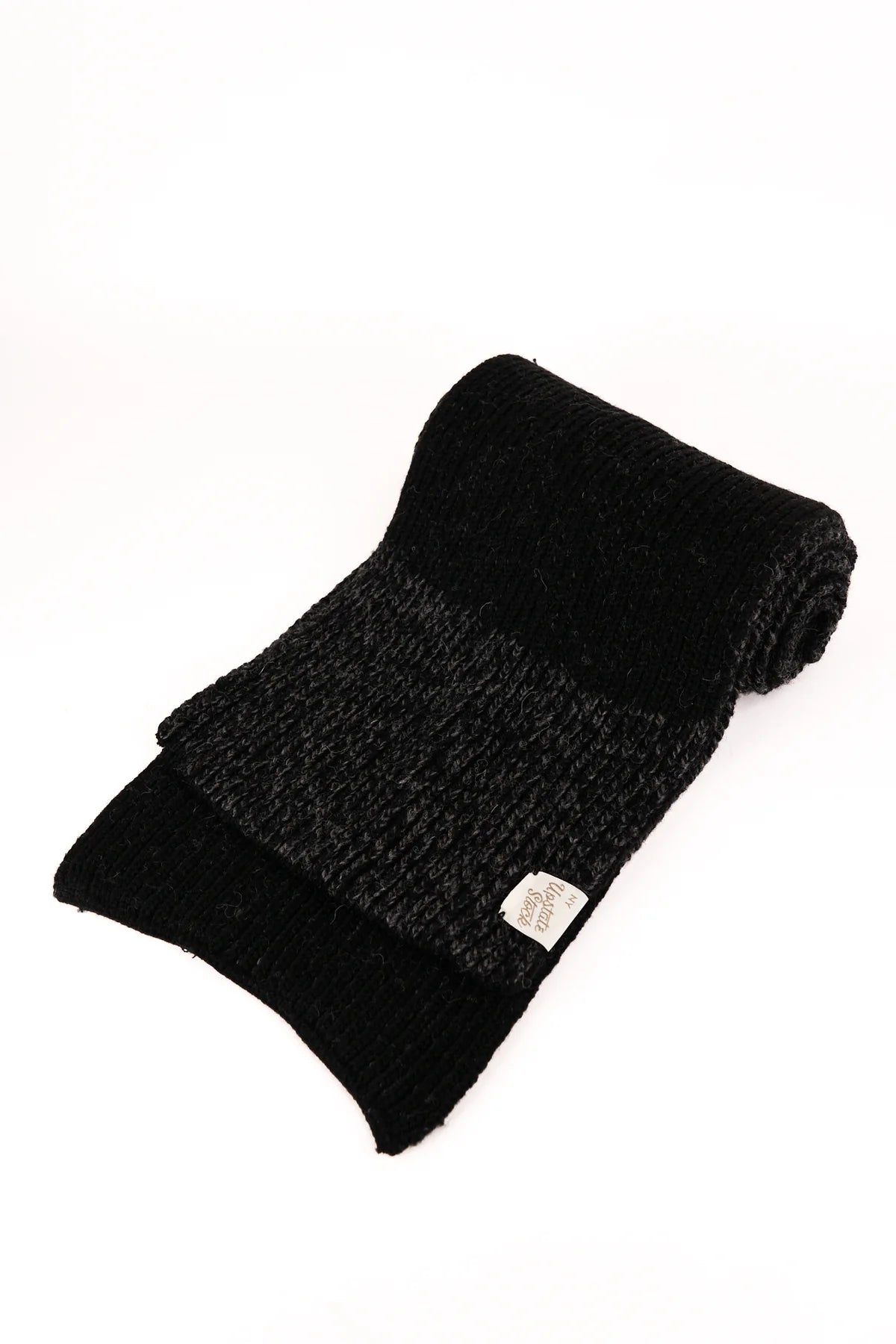 U.S. Ragg Wool Scarf – Black Melange - Image 5