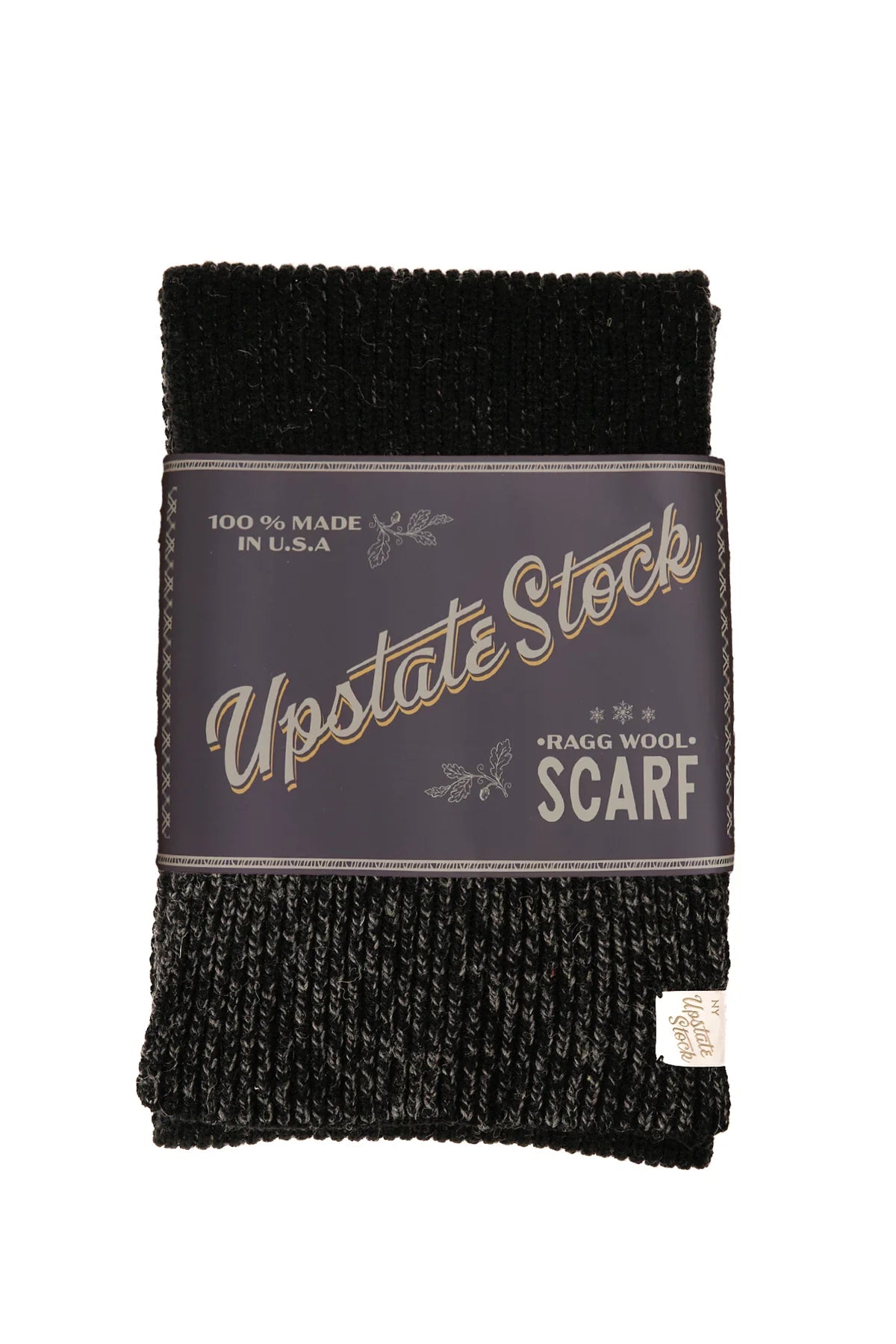 U.S. Ragg Wool Scarf – Black Melange - Image 2