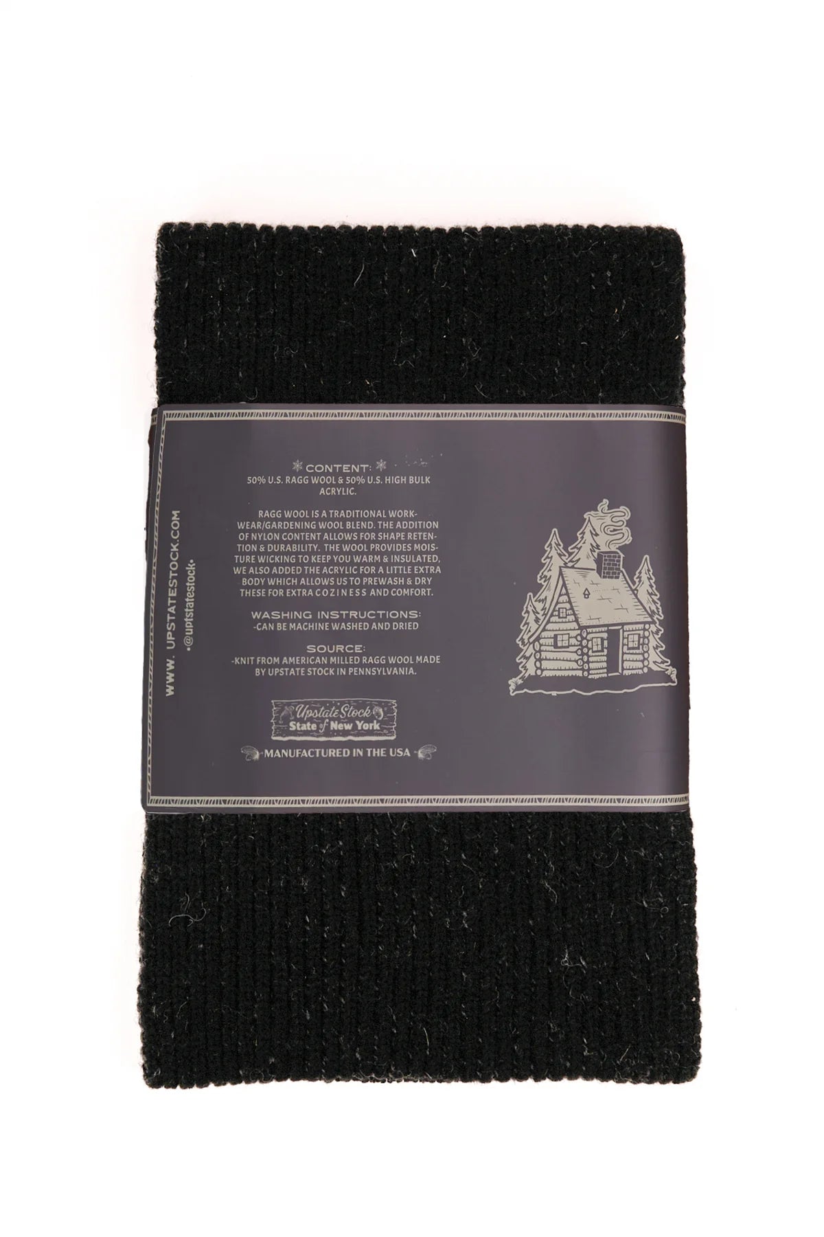 U.S. Ragg Wool Scarf – Black Melange - Image 7