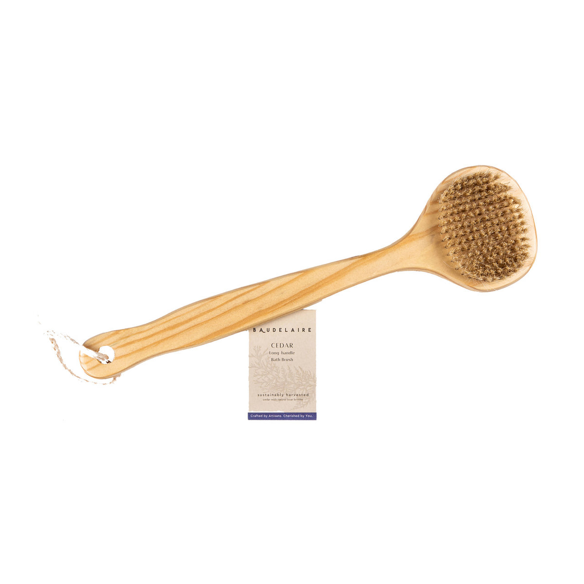 Cedar 13″ Long-Handle Bath Brush