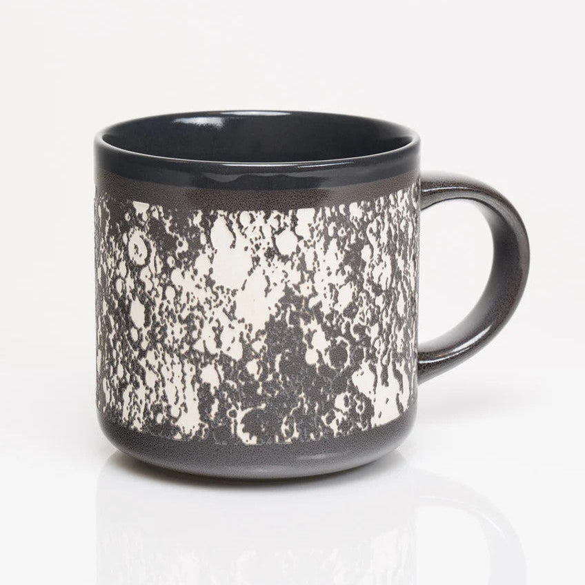 Lunar Surface Hand Carved 15 oz Ceramic Mug