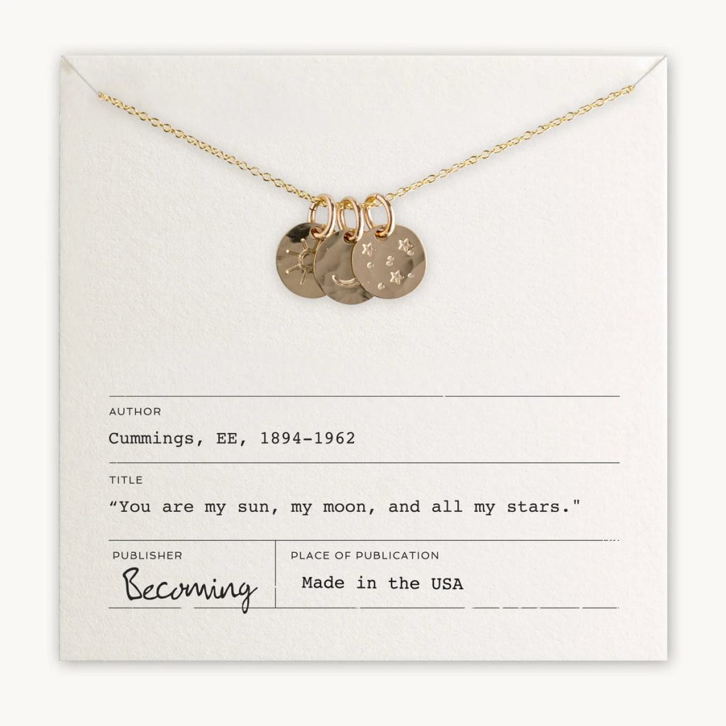 Cummings Sun Moon & Stars Necklace – Silver or Gold