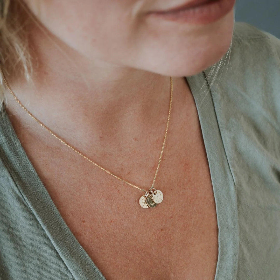 Cummings Sun Moon & Stars Necklace – Silver or Gold - Image 4
