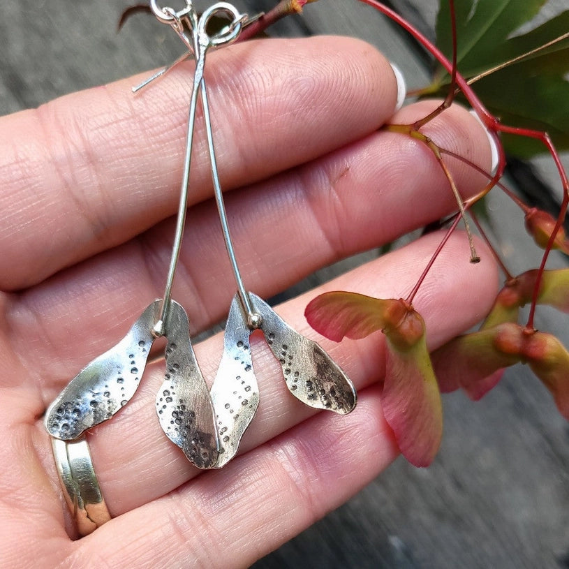 Maple Seed Pod Earrings - Image 2