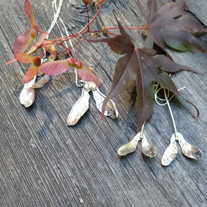 Maple Seed Pod Earrings - Image 3
