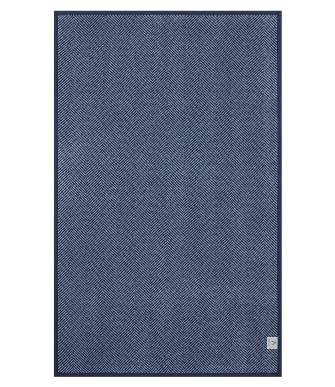Harborview Herringbone Navy Blanket - Image 3