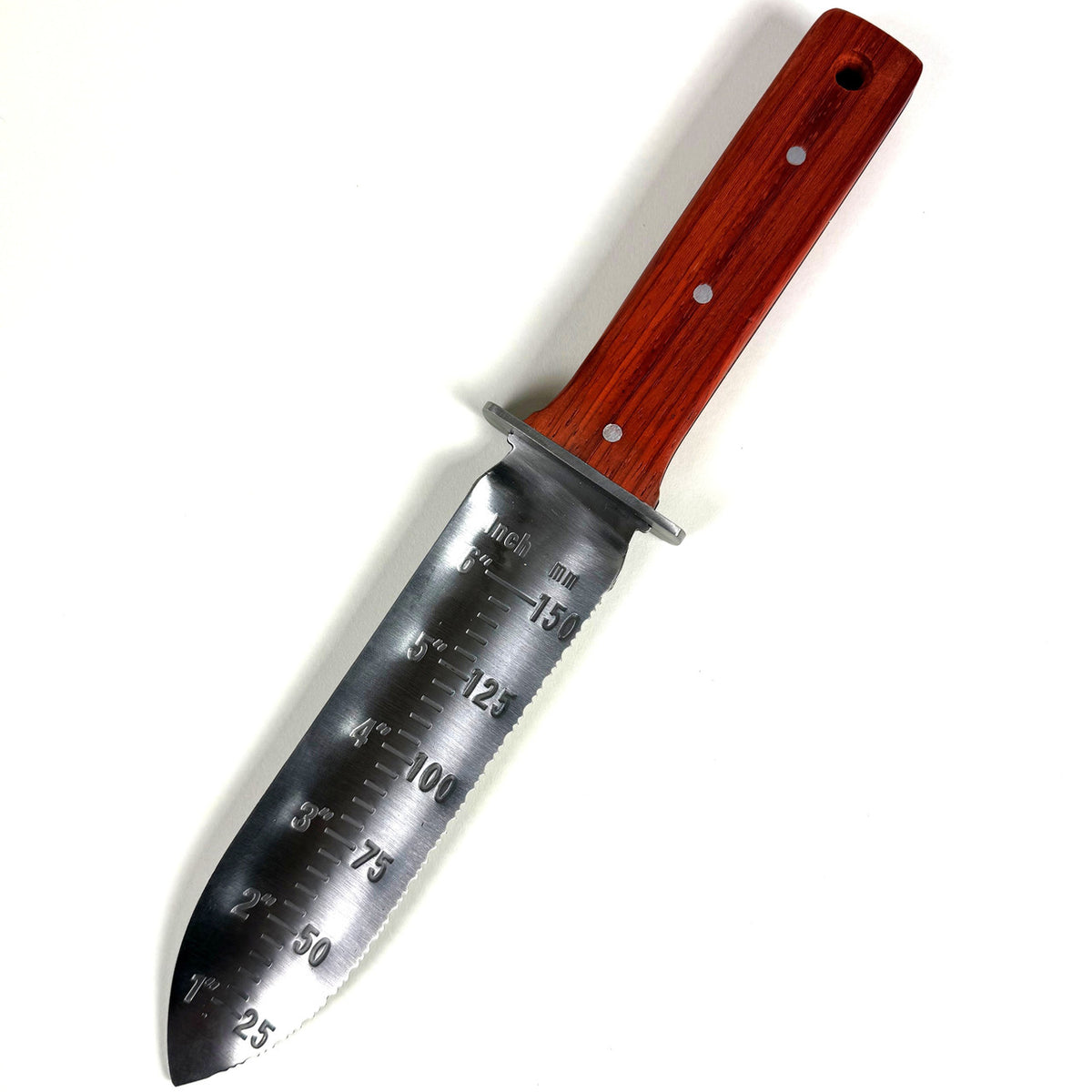 12.25″ Hori Hori Japanese Gardening Knife with 7″ Blade, Full Tang, Rosewood Handle - Image 3