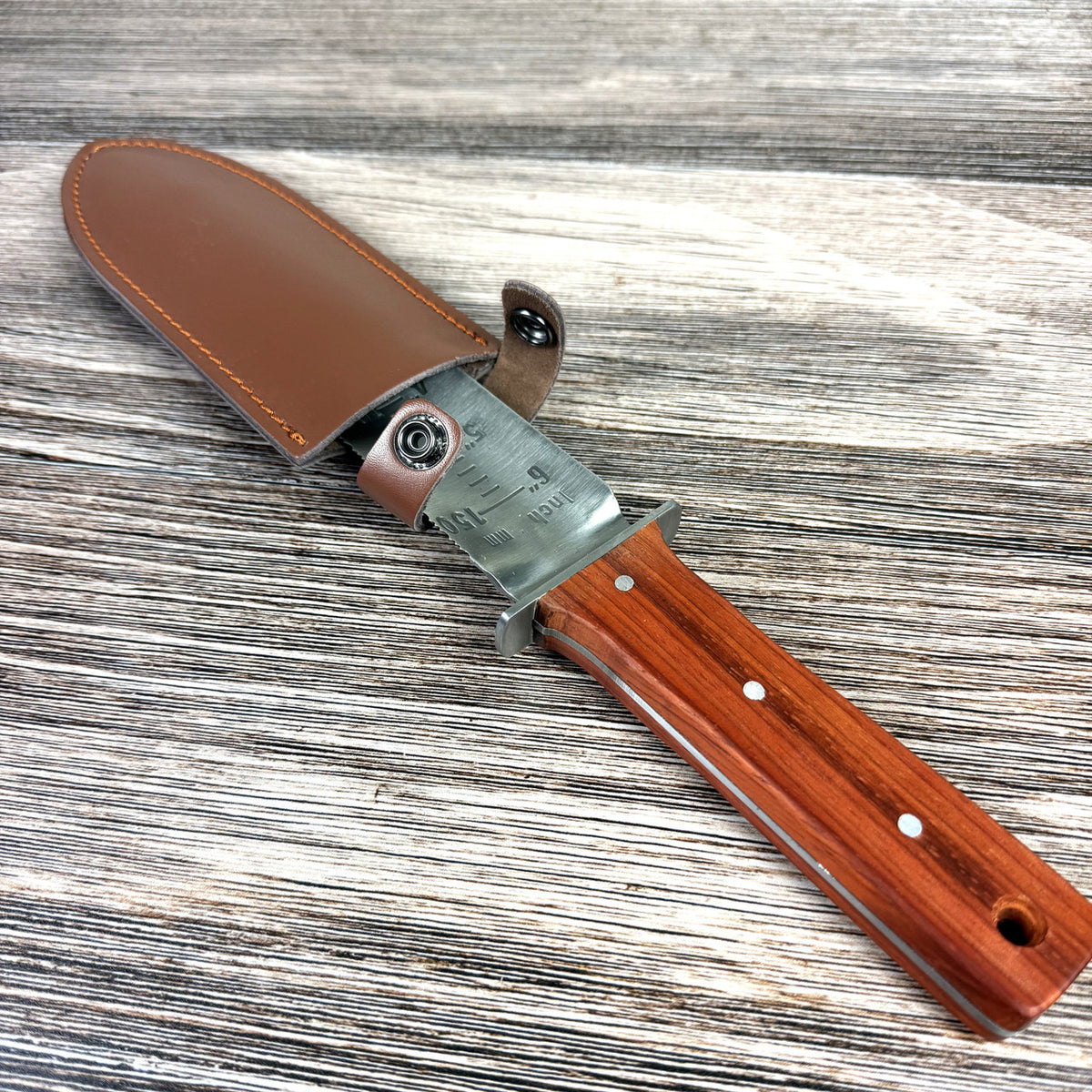 12.25″ Hori Hori Japanese Gardening Knife with 7″ Blade, Full Tang, Rosewood Handle - Image 6