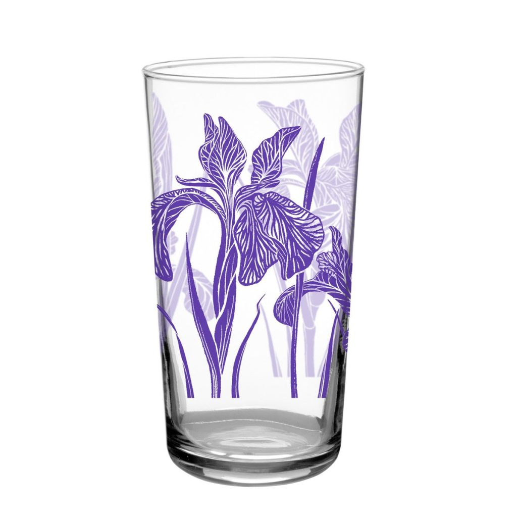Vintage 16 oz Glass – Iris