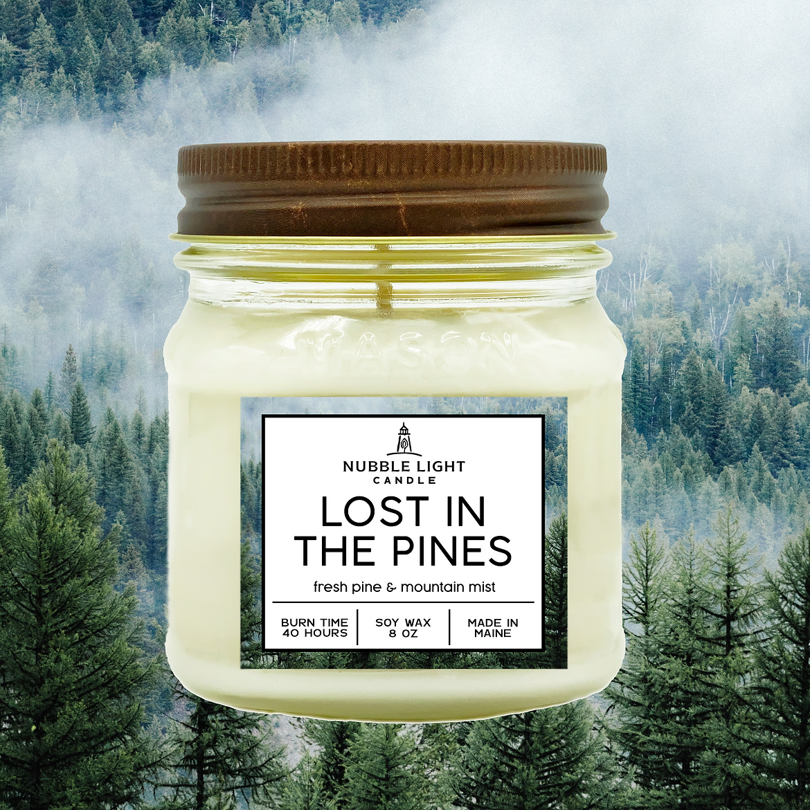 Lost in the Pines 8oz. Scented Soy Candle - Image 3