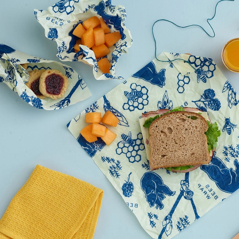 Bee’s Wrap Lunch 3 Pack – Bees & Bears Print - Image 10