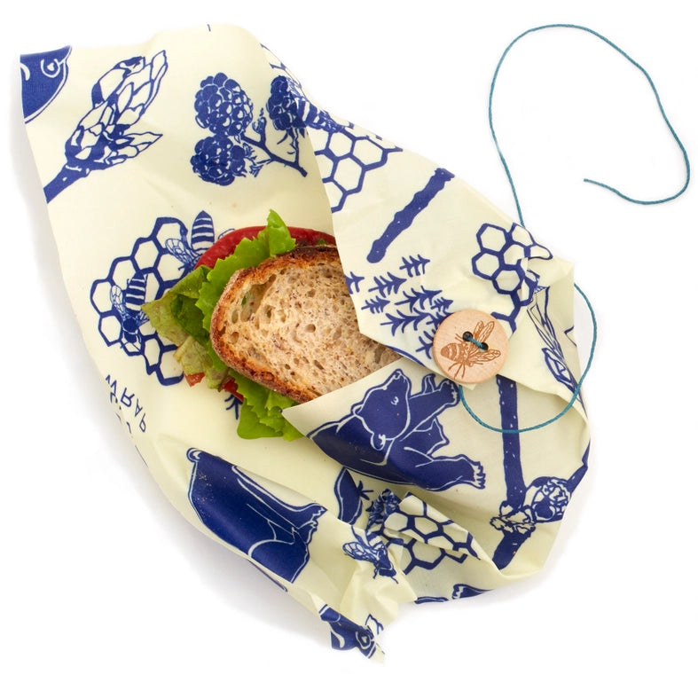 Bee’s Wrap Lunch 3 Pack – Bees & Bears Print - Image 5