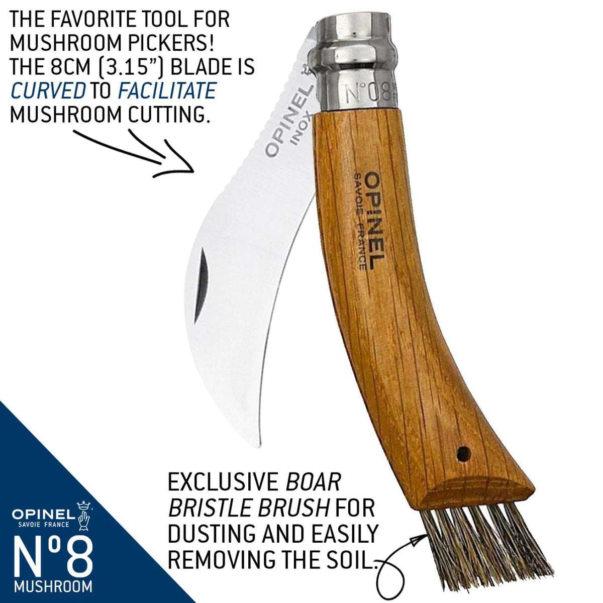 No. 08 Mushroom Knife in Wooden Gift Box - Image 3