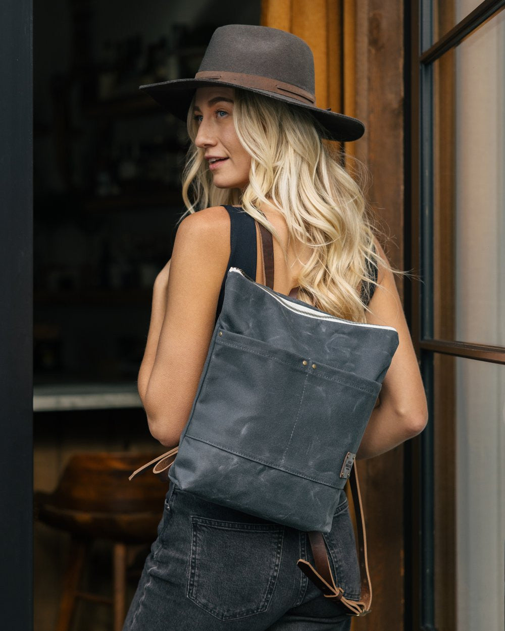 The Day Pack – Waxed Canvas Backpack - Image 2