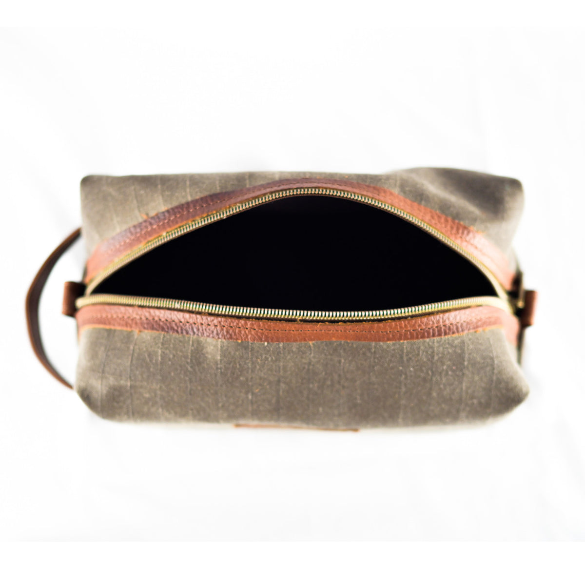 Waxed Canvas Dopp Kit – Brown - Image 2