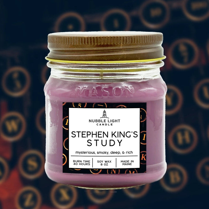 Stephen King’s Study 8oz Scented Soy Candle - Image 2