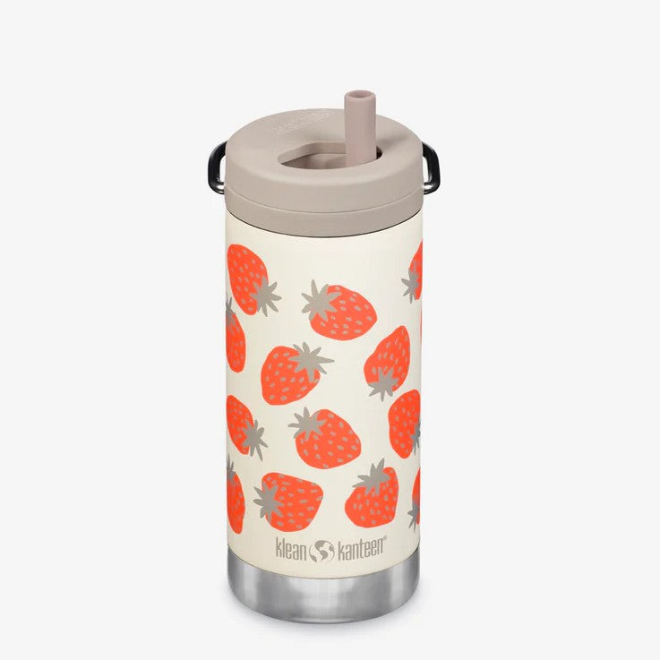 12 oz Insulated Water Bottle with Twist Cap – Strawberries