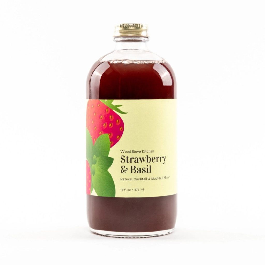 Strawberry & Basil Cocktail + Mocktail Mixer – 16oz