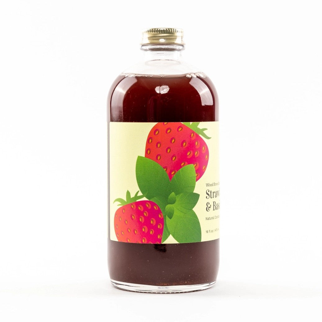 Strawberry & Basil Cocktail + Mocktail Mixer – 16oz - Image 4