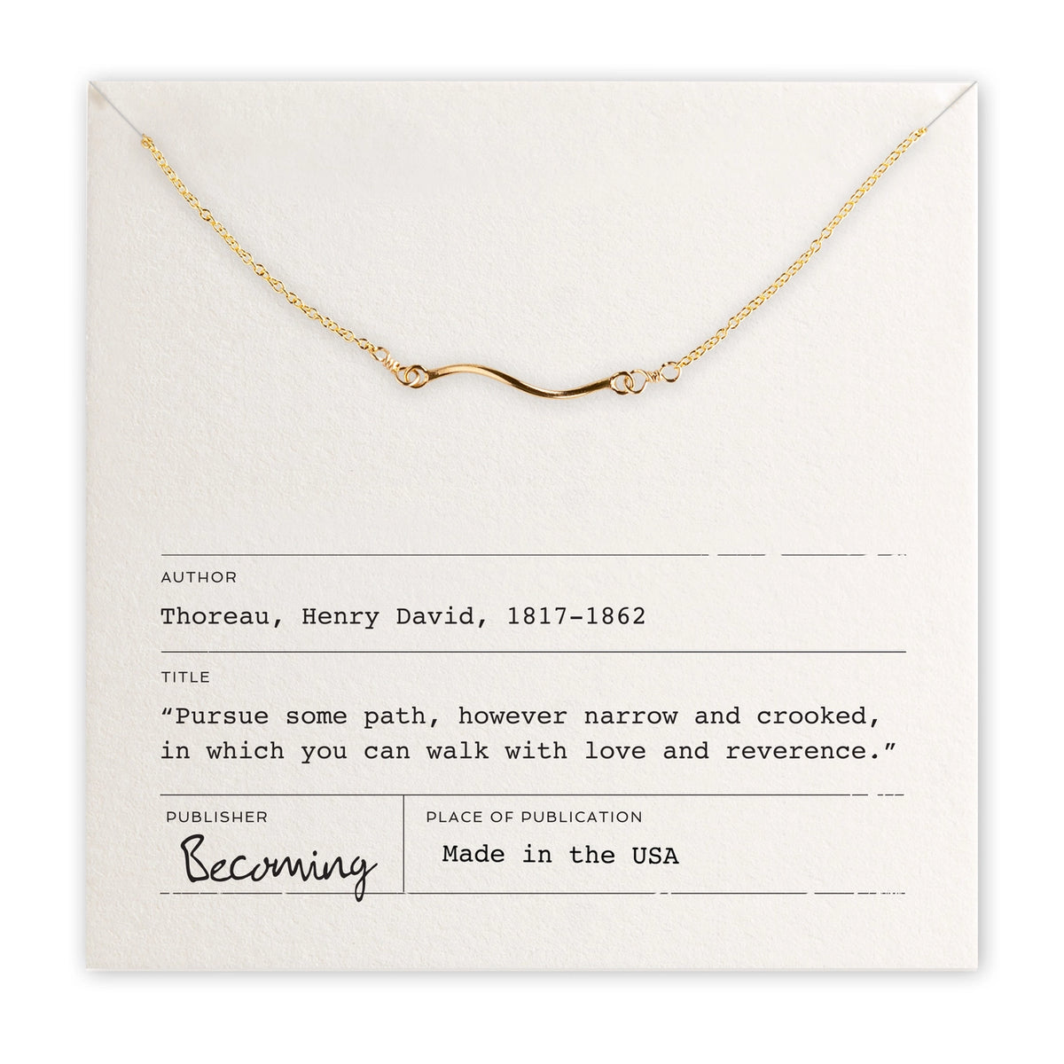 Thoreau Path Necklace – Silver or Gold