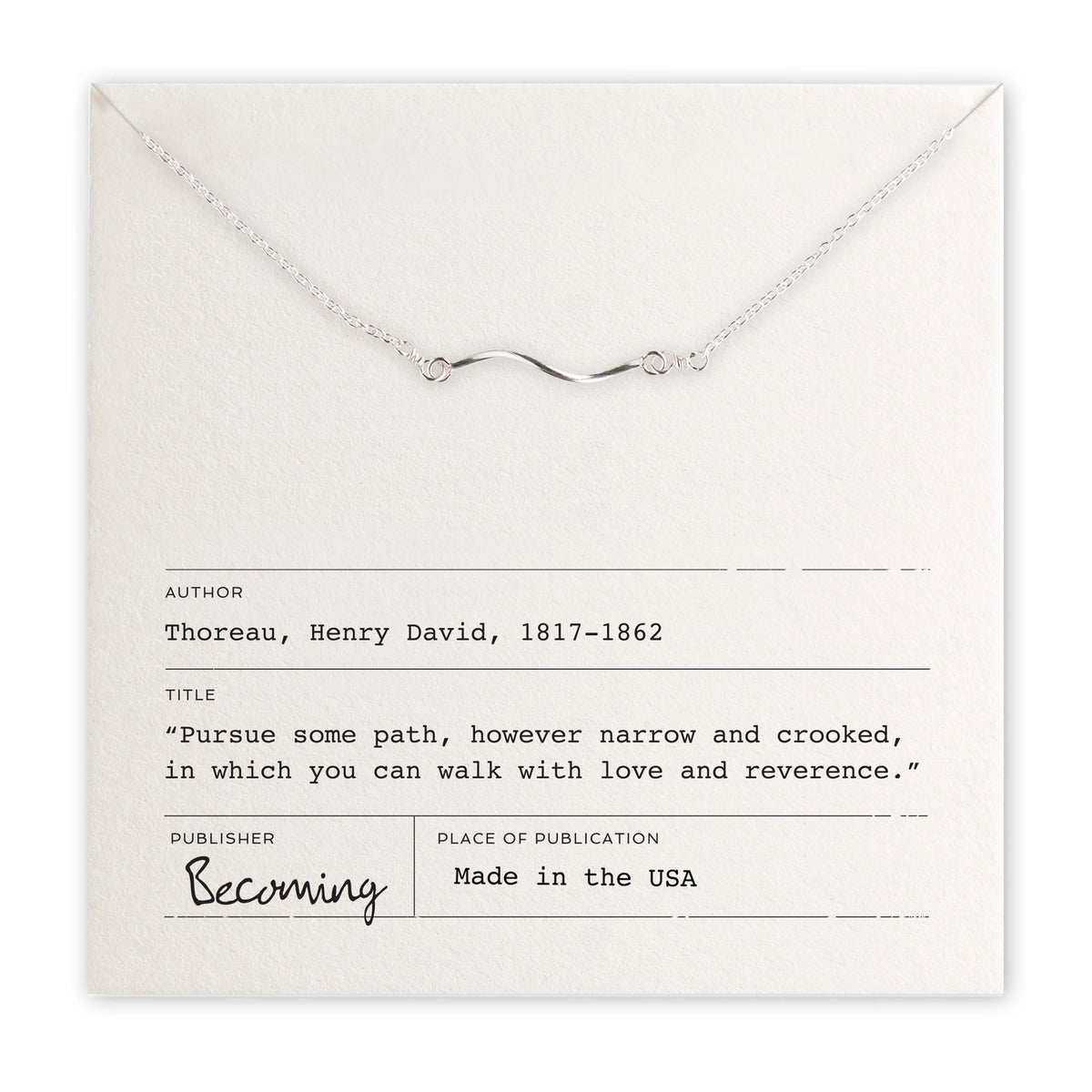 Thoreau Path Necklace – Silver or Gold - Image 4