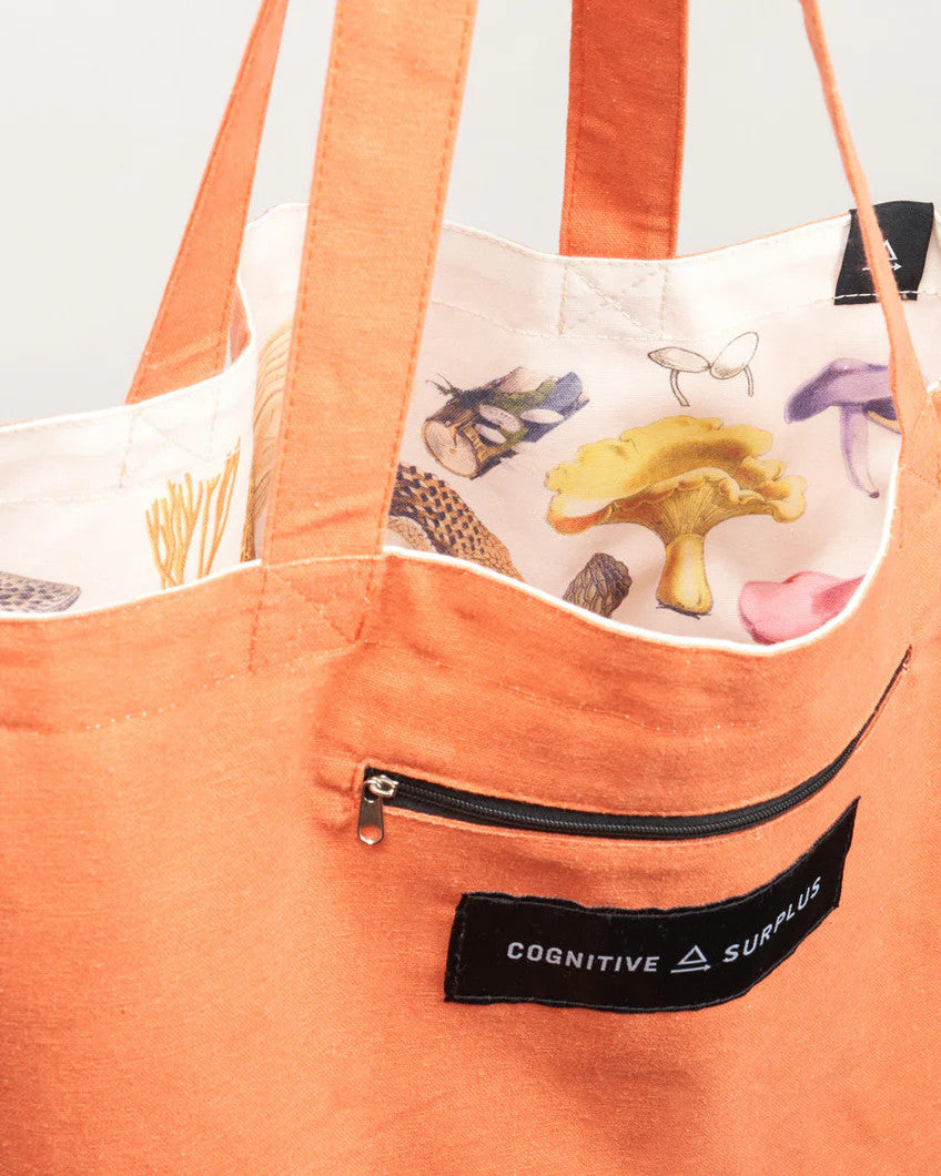 Woodland Mushrooms Canvas Shoulder Tote - Image 2