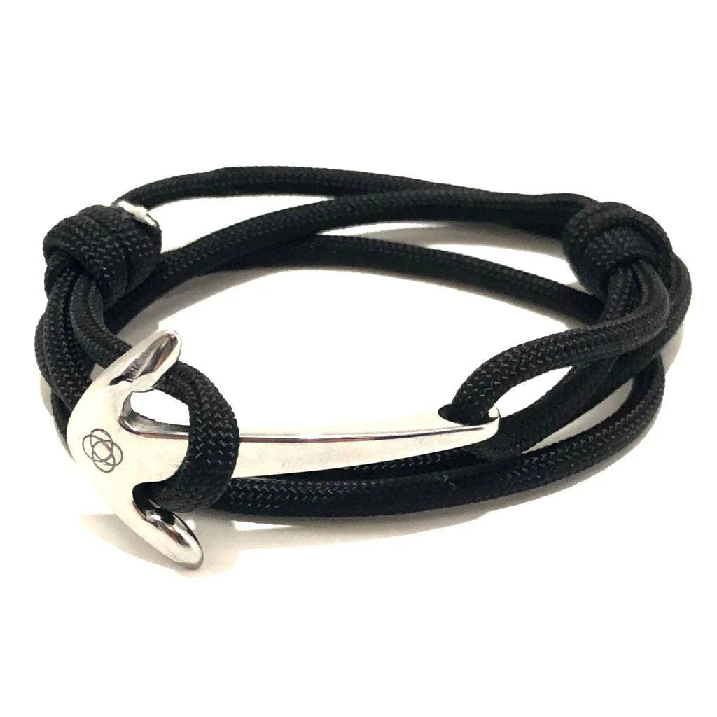 Adjustable Anchor Wrap Bracelet – Black
