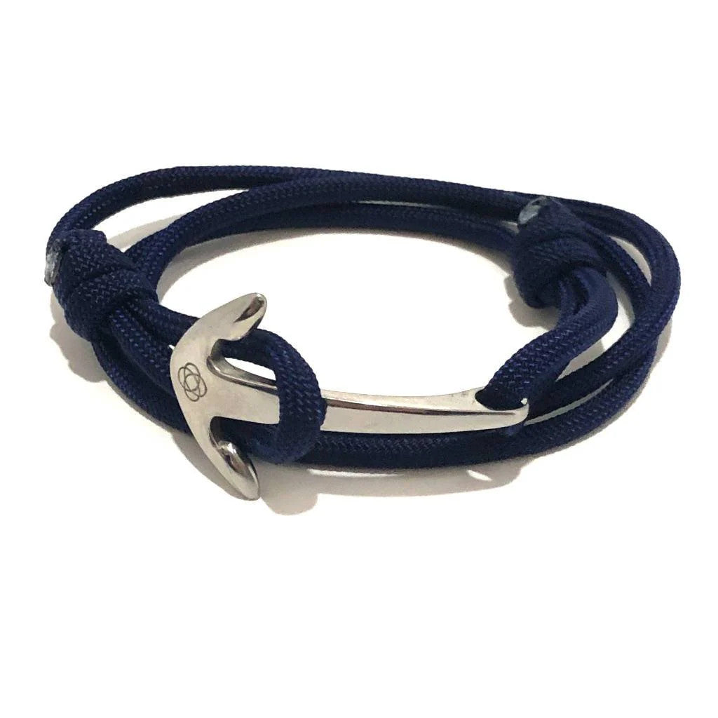 Adjustable Anchor Wrap Bracelet – Navy