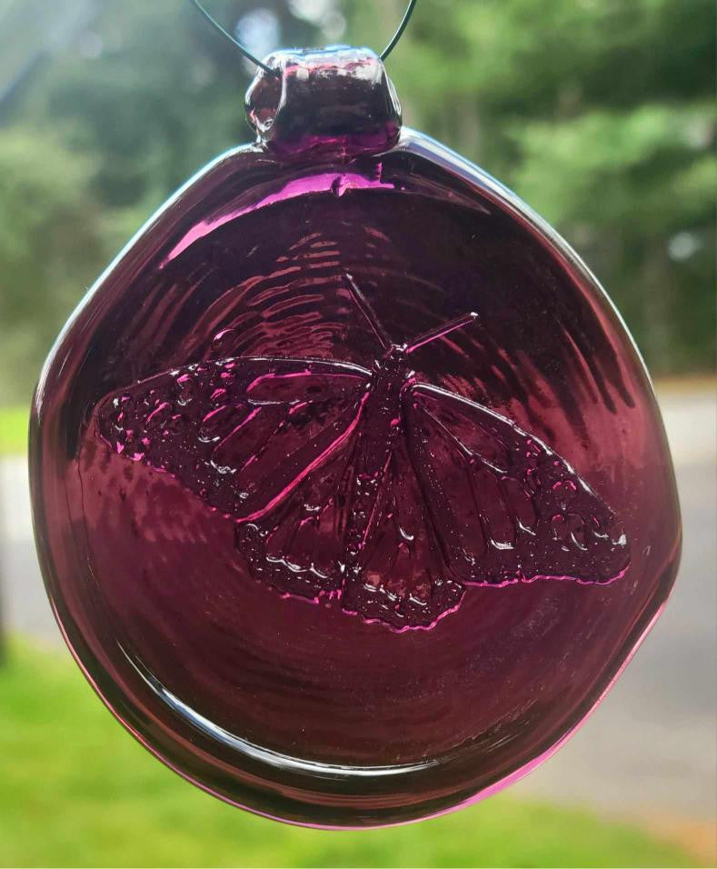 Amethyst Butterfly Suncatcher
