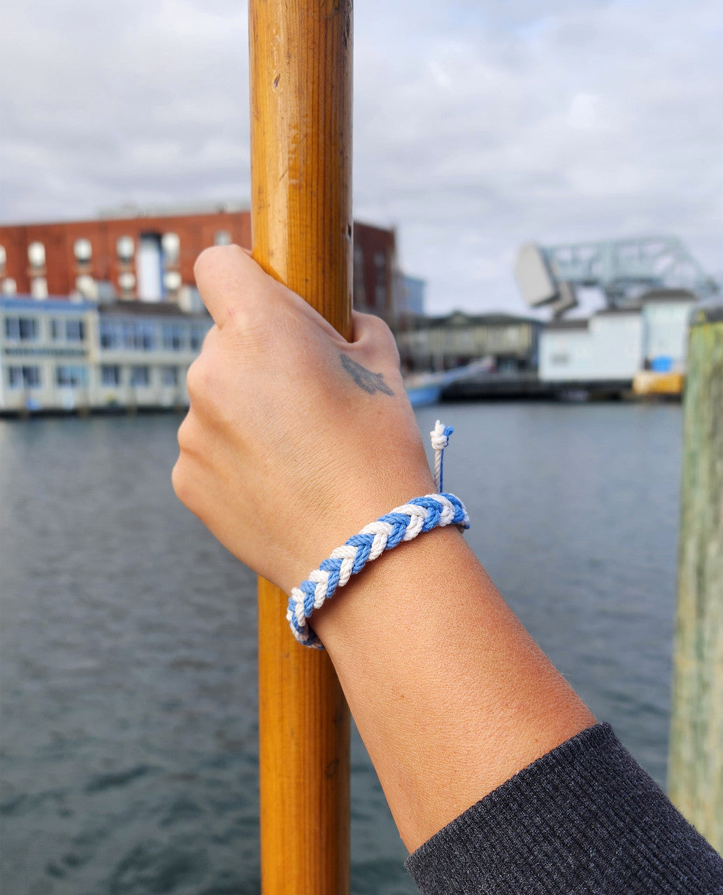 Adjustable Chevron Bracelet Woven 3/8″ - Image 2