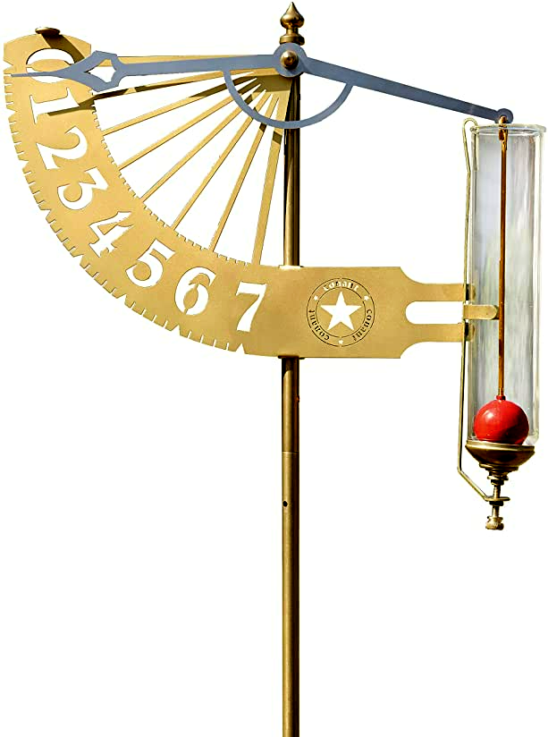 Jeffersonian Brass Rain Gauge