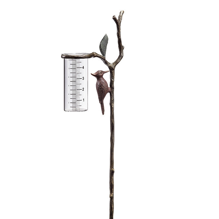 Woodpecker Wide Mouthed Rain Gauge Garden Stake - Image 2